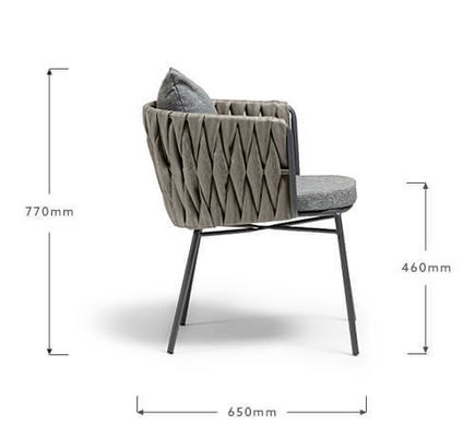 Muebles para exteriores Conjunto de jardín de acero Conjunto de restaurante de plástico de ratán para patio