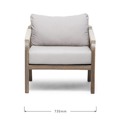Sofá de tela de cuerda Conjunto de patio AJUNION Marco de madera de teca Muebles exteriores para jardines de playa