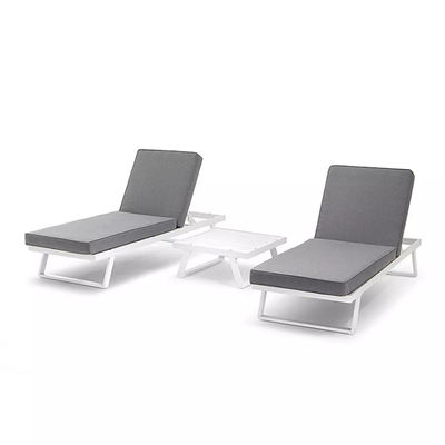Conjunto de patio con marco de aluminio AJUNION Muebles modernos para exteriores cama de día Conjunto de salón seccional