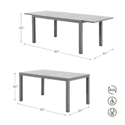 50 libras Peso de la mesa AJUNION Restaurante de lujo Muebles de jardín Conjunto de sillas de mimbre