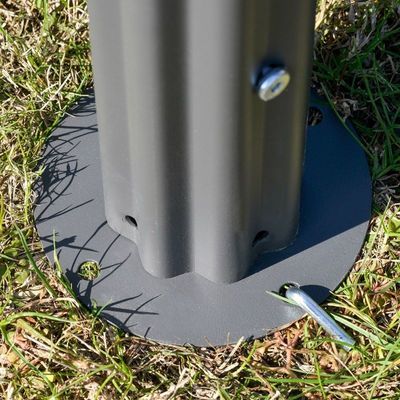 Techo de policarbonato ventilado entrelazado AJUNION Grill al aire libre Gazebo con marco de acero 5x8
