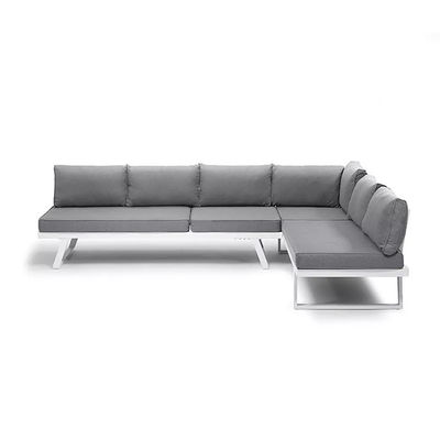 Conjunto de jardín AJUNION Cuadro de aluminio Muebles de exterior Conjunto de salón Sofá seccional modular