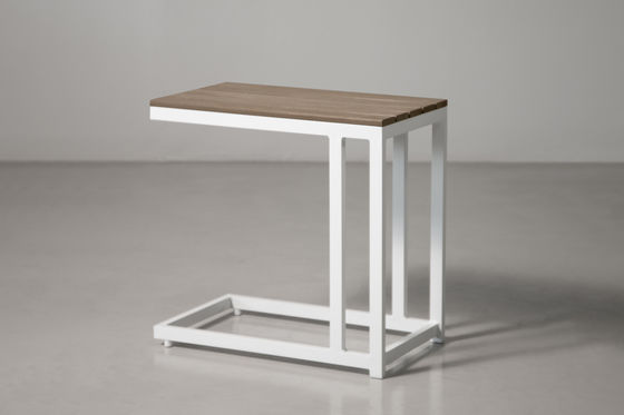 Muebles de patio de aluminio de diseño moderno con mesa ajustable y conjunto de comedor
