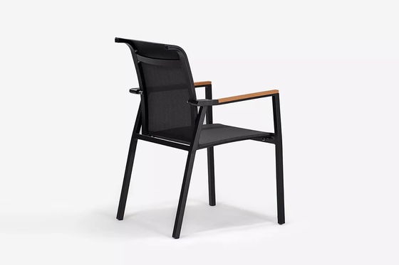 Sillones apilables y mesa extensible AJUNION Set de comedor de aluminio para patio o jardín