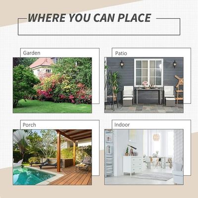 AJUNION Ahorro de espacio Diseño de muebles de jardín Conjunto de cojines y ratan de vícara PE