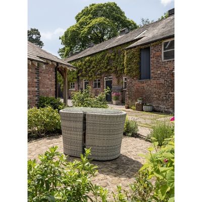Solución de espacio pequeño Bistro al aire libre Conjunto con silla W67 x D57 x H74cm Tamaño y embalaje de correo