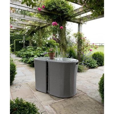 Solución de espacio pequeño Bistro al aire libre Conjunto con silla W67 x D57 x H74cm Tamaño y embalaje de correo