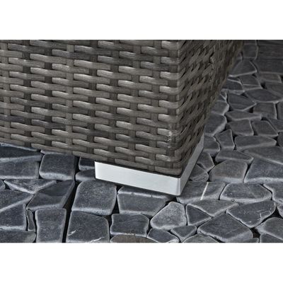 Muebles de jardín al aire libre para comedor Conjunto con banco de AJUNION Sofá de esquina de ratán tejido