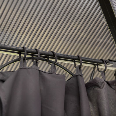 Cuadro de acero AJUNION Área exterior impermeable con techo de policarbonato