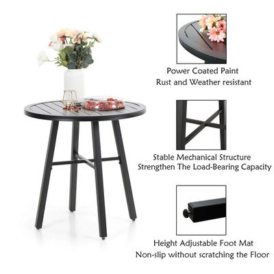 Muebles de jardín de metal con diseño plegable y 2 asientos