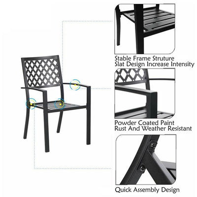 Muebles de jardín de metal con diseño plegable y 2 asientos