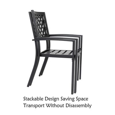 Muebles de jardín de metal con diseño plegable y 2 asientos