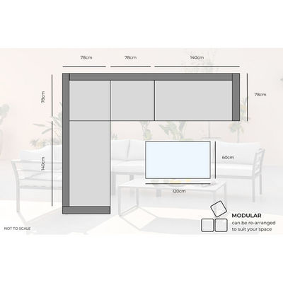 Muebles para exteriores de estilo minimalista y moderno Con un marco de aluminio