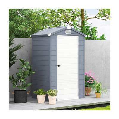 Jardín de plástico impermeable con marco de aluminio y casa de herramientas