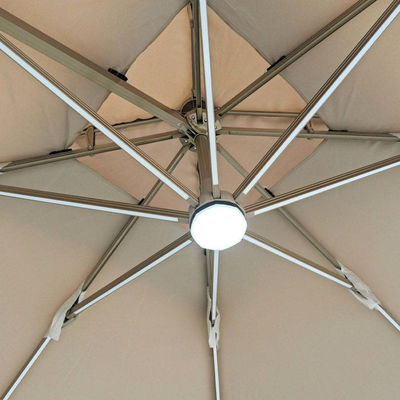 360 grados de rotación de offset Patio Paraguas con luz LED La elección ideal de su jardín