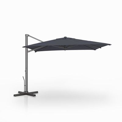 AJUNION 10 pies de aluminio lujoso sombrilla de patio auto inclinación Parasol a prueba de agua para exteriores