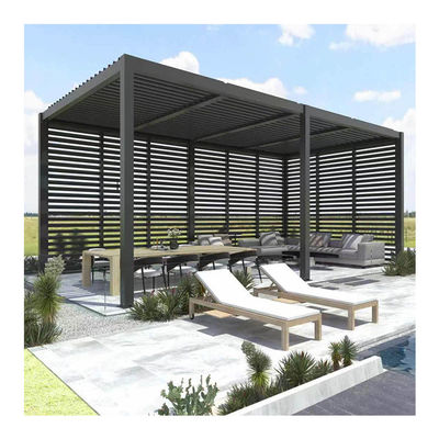 Arcos de diseño AJUNION 3x4M Pergola de aluminio bioclimático con alféizar para vivir al aire libre