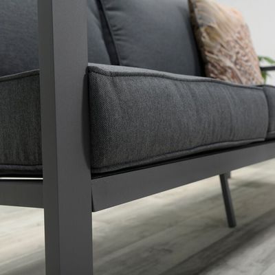 Muebles de exterior de 5 asientos hechos de aluminio para la vida al aire libre moderna