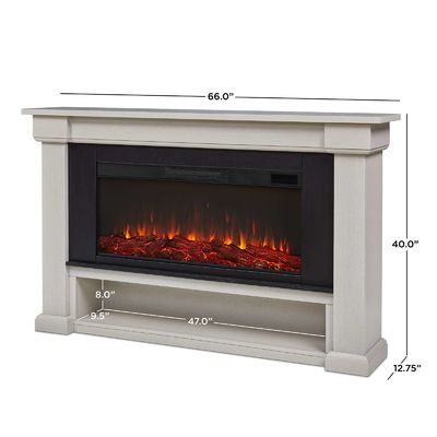 Cabinet de chimenea eléctrica con almacenamiento de leña y control remoto de salida de calor de 100 BTU