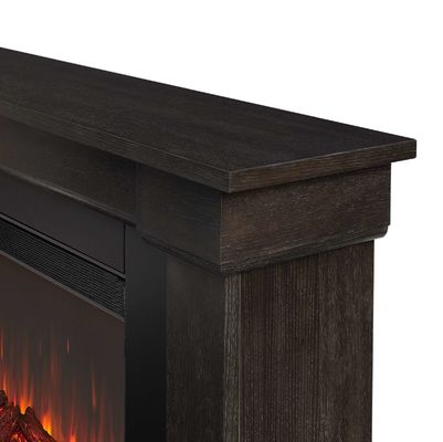 Cabinet de chimenea eléctrica con almacenamiento de leña y control remoto de salida de calor de 100 BTU