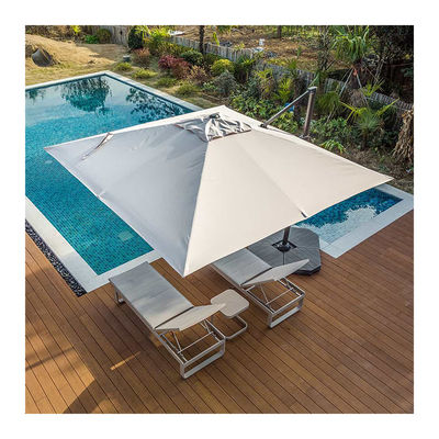 Moderno estilo de diseño de 1 nivel de paraguas de voladizo para jardín sombra solar y protección