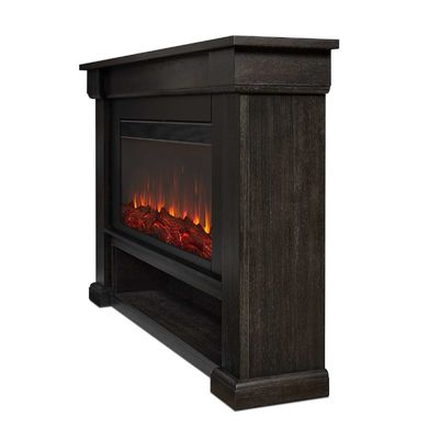 Cabinet de chimenea eléctrica con almacenamiento de leña y control remoto de salida de calor de 100 BTU