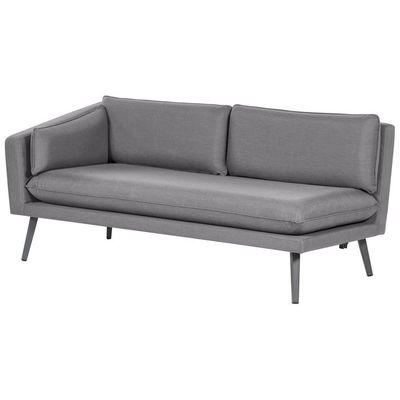 Estilo de diseño moderno almohadilla gris todo tiempo tejido sofá conjunto de muebles para el jardín de la villa
