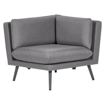 Estilo de diseño moderno almohadilla gris todo tiempo tejido sofá conjunto de muebles para el jardín de la villa