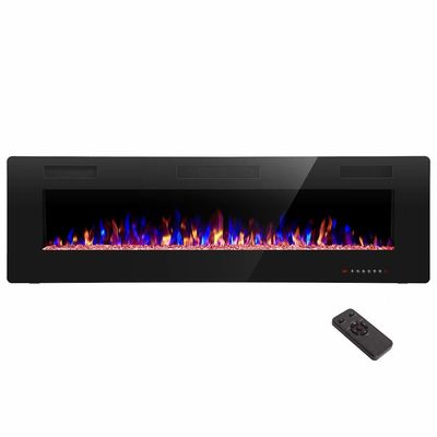 Modo de color de la cama 12 AJUNION 60 pulgadas de pared montada de impresión de pantalla de seda chimenea eléctrica