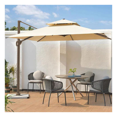 Patio doble con sombrilla para el jardín Parasole Canopy a prueba de agua AJUNION W300xD300xH260cm