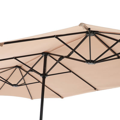 AJUNION 15 pies de doble cara Rectángulo impermeable Parasol con el techo resistente a la decoloración