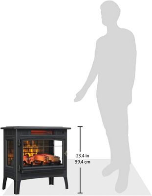 Área de calefacción de 1000 pies cuadrados chimenea eléctrica con llama 3D y diseño ecológico