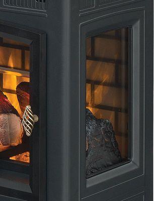 Área de calefacción de 1000 pies cuadrados chimenea eléctrica con llama 3D y diseño ecológico