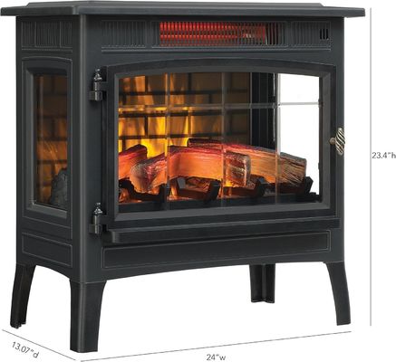 Área de calefacción de 1000 pies cuadrados chimenea eléctrica con llama 3D y diseño ecológico
