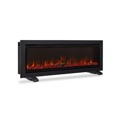 Inserto de chimenea eléctrica moderna montada en la pared con 6 colores de llama y vapor de agua 3D