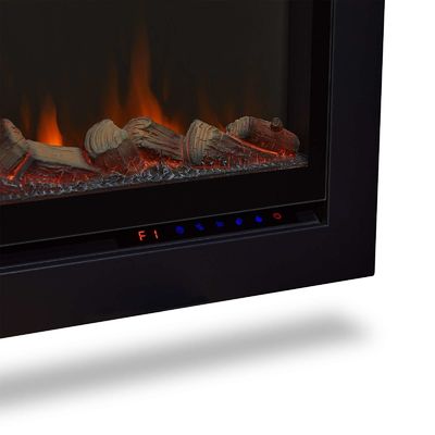 Inserto de chimenea eléctrica moderna montada en la pared con 6 colores de llama y vapor de agua 3D