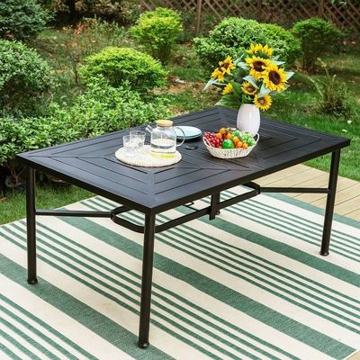 Estilizado y funcional AJUNION Jardín Con L64 x W39 x H29 Inch tamaño de mesa de comedor