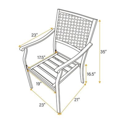 Estilizado y funcional AJUNION Jardín Con L64 x W39 x H29 Inch tamaño de mesa de comedor