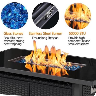 Tamaño del cliente Patio moderno de exterior chimenea portátil de mesa gas sin humo hoguera