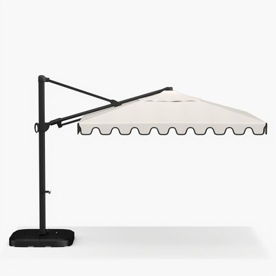 18" W x 103" H AJUNION Paraguas de aluminio moderno a prueba de agua para restaurantes comerciales