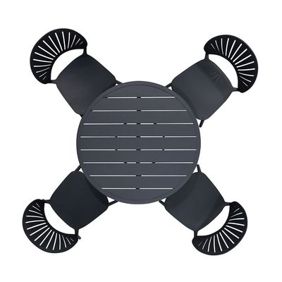 Mesa redonda de comedor y silla L 52 x W45 x H83cm tamaño conjunto para la vida al aire libre por AJUNION