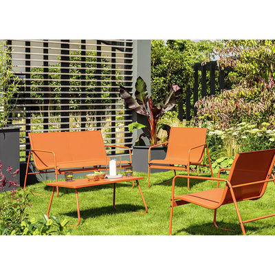Muebles de exterior AJUNION Colorido Patio de Macarón de Metal Con 4 sillas de estar