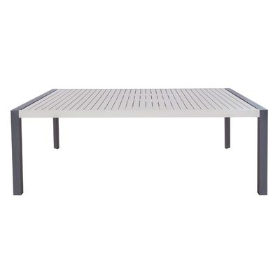 Conjunto de comedor al aire libre con banco AJUNION 9 piezas de marco de aluminio y mobiliario de patio de metal