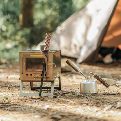 21*27.5*37.5 cm Mini estufa de calefacción ultraligera plegable para acampar al aire libre caminata Negro