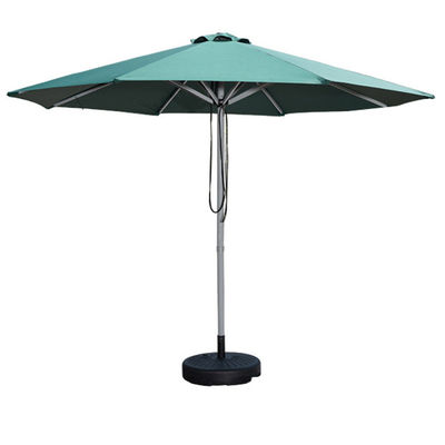 Muebles para exteriores Tubo redondo de aleación de aluminio con cuerda de tiro Paraguas para patio y piscina