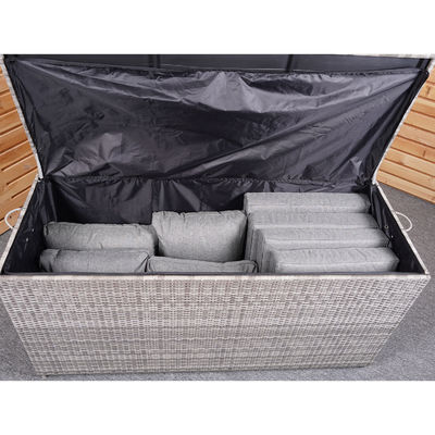 Cuadro de almacenamiento de jardín de Wicker Rattan con ruedas por AJUNION