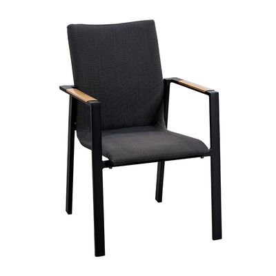 Comedor al aire libre de madera de teca extensible Conjunto de comedor al aire libre para 12 asientos sillas al aire libre acolchadas