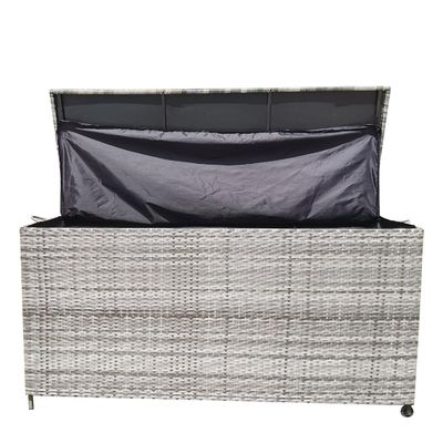 Cuadro de almacenamiento de jardín de Wicker Rattan con ruedas por AJUNION