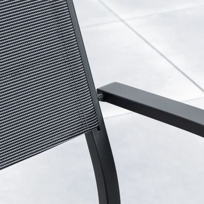 Muebles para restaurantes al aire libre Conjunto de comedor de metal con 8 asientos Mesa expandible de AJUNION