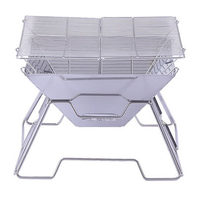 Grill plegable portátil para acampar barbacoa con carbón para excursiones al aire libre picnic y barbacoa